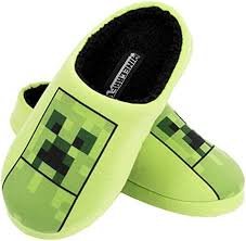 Minecraft Tofflor för Barn - Blå Steve & Creeper