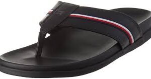 Tommy Hilfiger Herr Tå Sandal i Läder - Svart